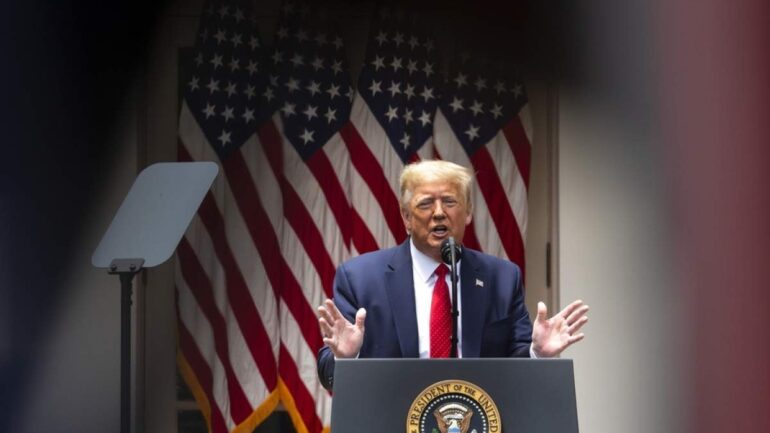 Trump against Word Health Organization.