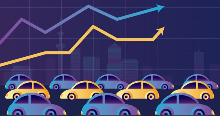 Η αύξηση των πωλήσεων στα αυτοκίνητα.